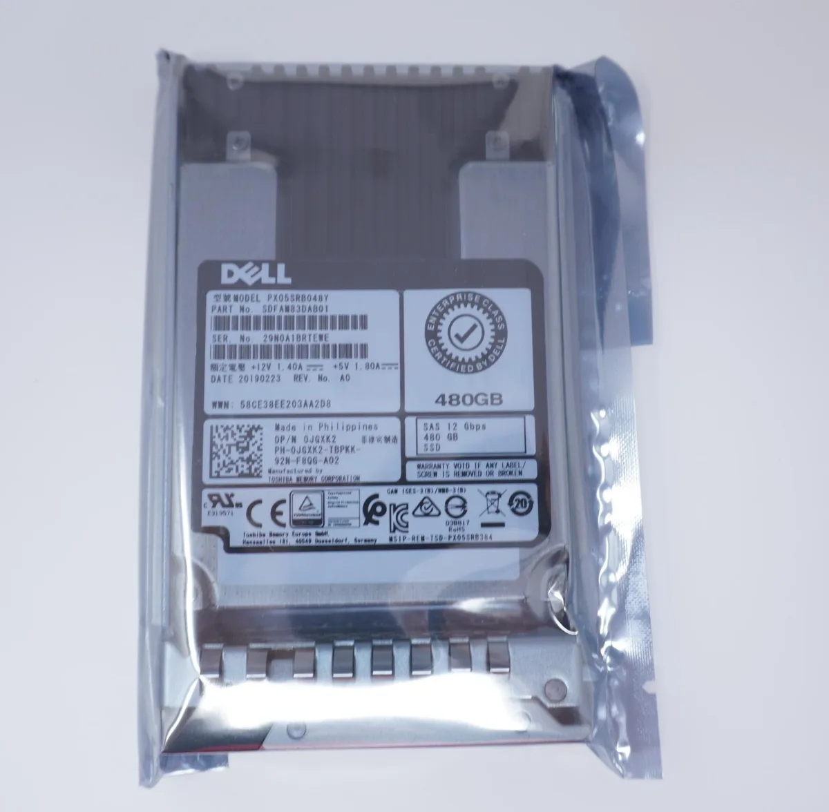 DELL DELL PX05SRB04BY 480GB SAS enterprise SSD — product photo