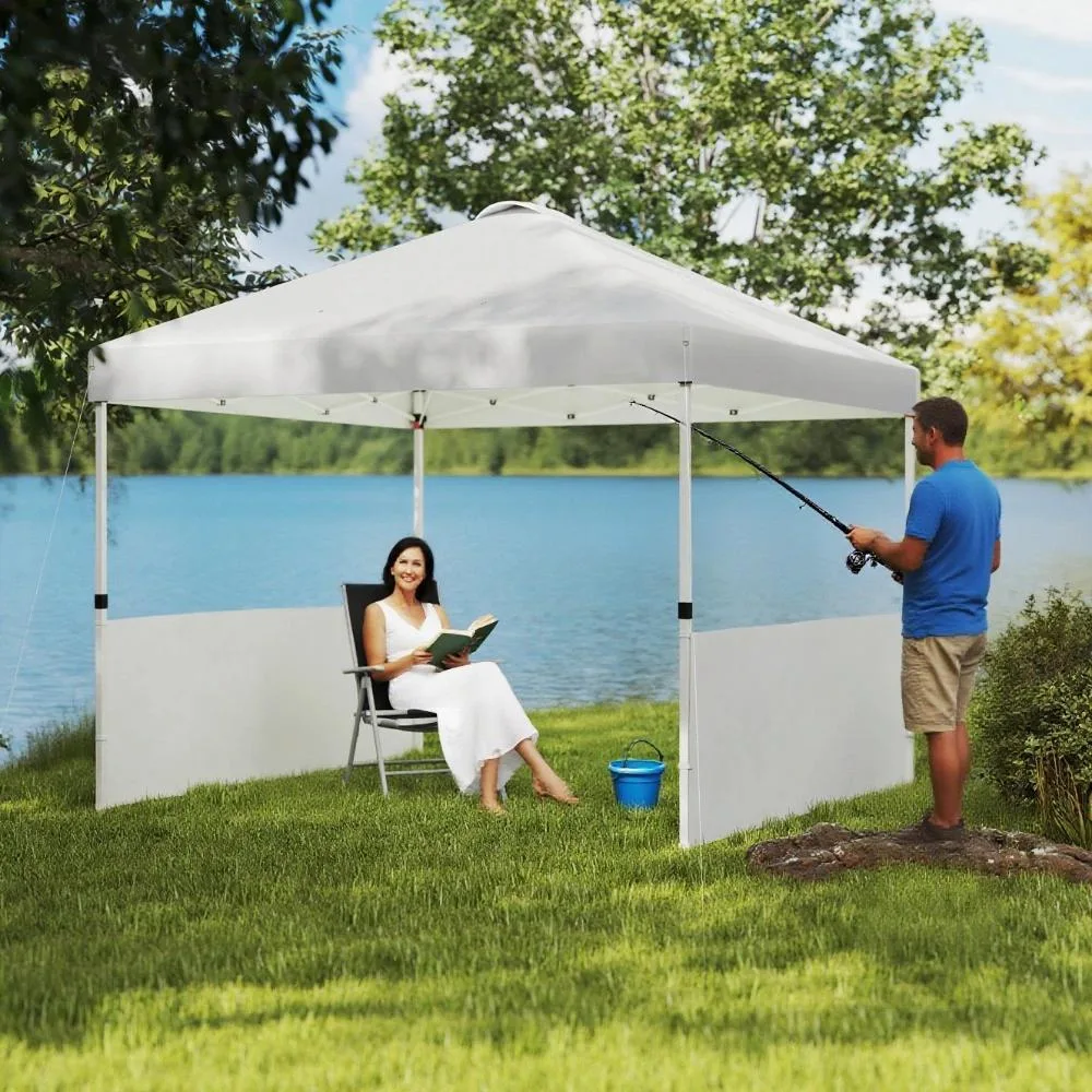 Bullride Bullride 10x10 ft Pop Up Canopy with 2 Half Sidewalls, White — product photo