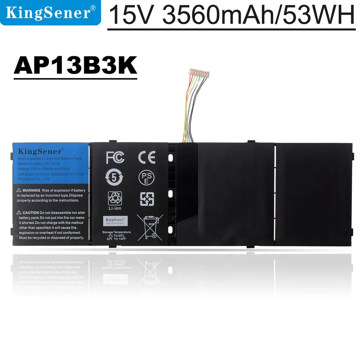 KingSener KingSener AP13B3K 15V 3560mAh 53WH laptop battery — product photo