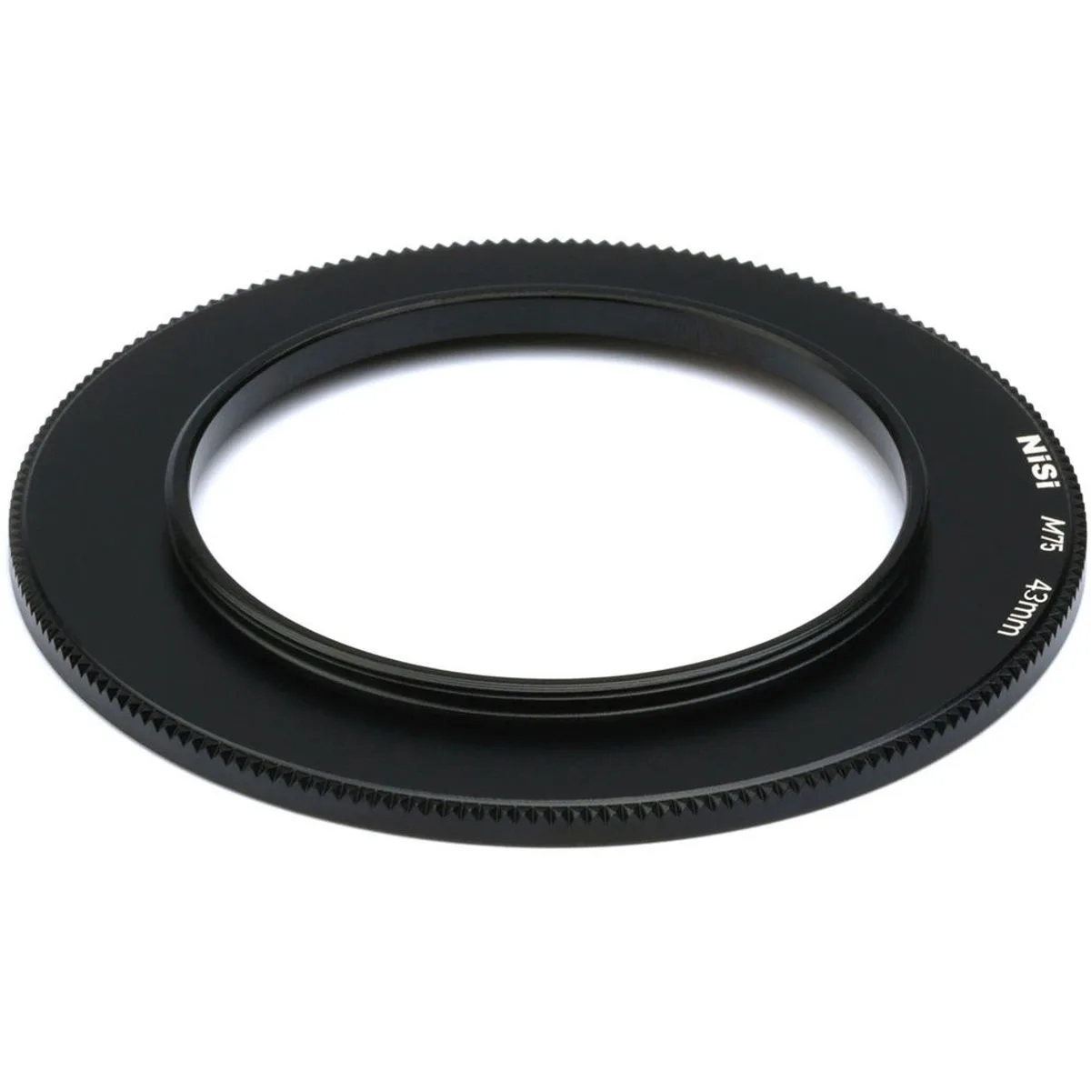 Thin silver aluminium ring with 43mm threads for M75 filter holder