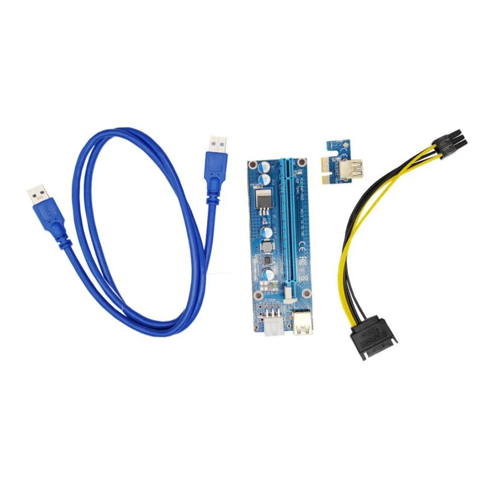 Ruth's sister Ruth's sister 009S PCI-E riser card 1x to 16x USB 3.0 100cm SATA power internal power cable — product photo
