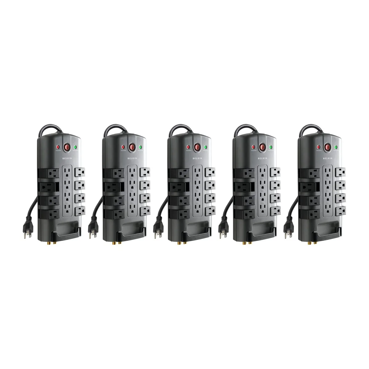 Belkin Belkin BP112230-085PK surge protector 12 outlets 8 ft 4320 J 1875 VA 5 pack — product photo