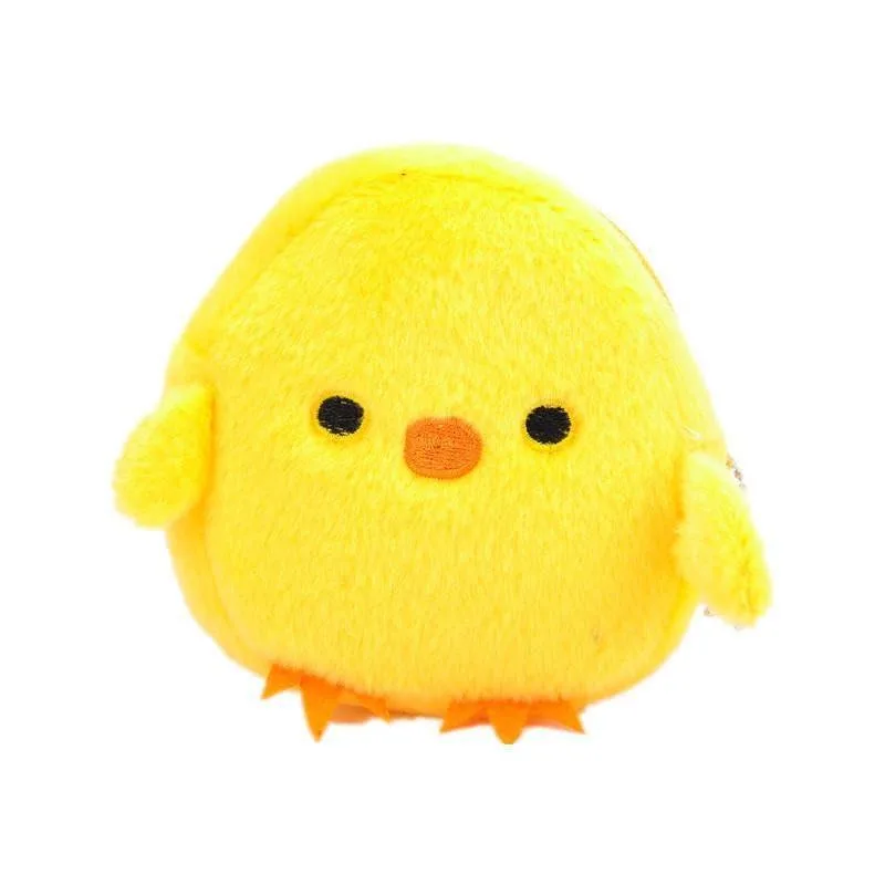 Qintreesify Yellow Cartoon Chicken Coin Purse Zipper Wallet — product photo