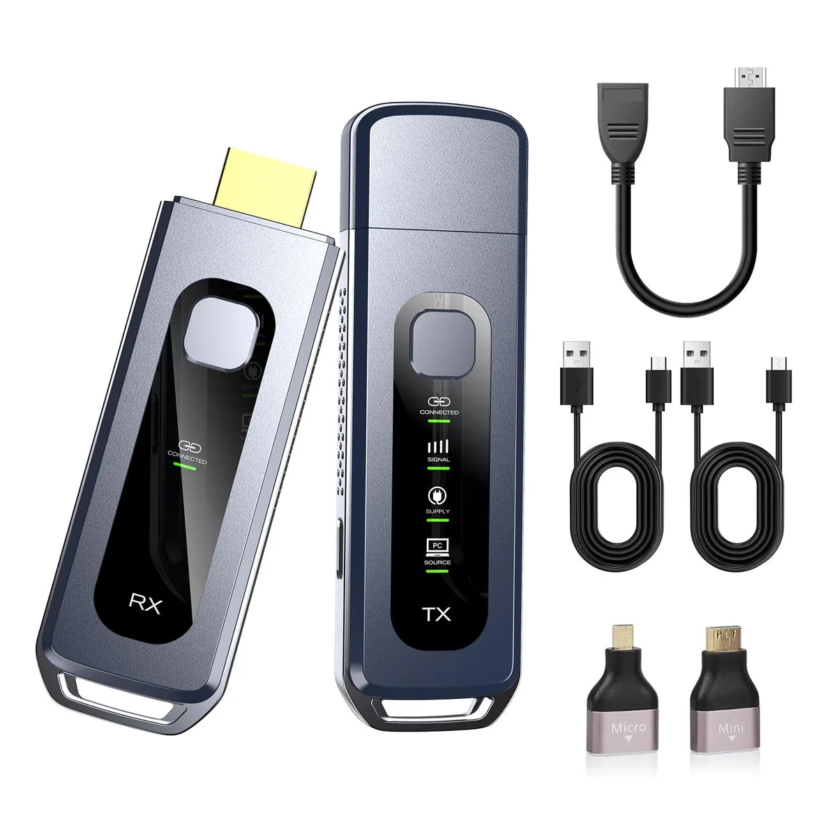  Zecamin Wireless HDMI Transmitter Receiver 4K 1080P 60Hz LCD 2.4G 5G — product photo