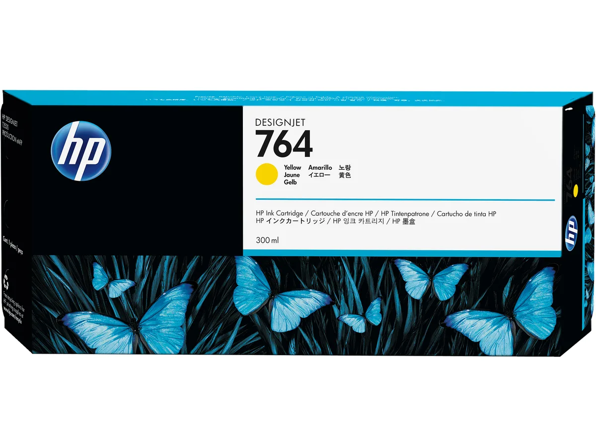 HP HP 764 C1Q15A Yellow Ink Cartridge 300 ml — product photo