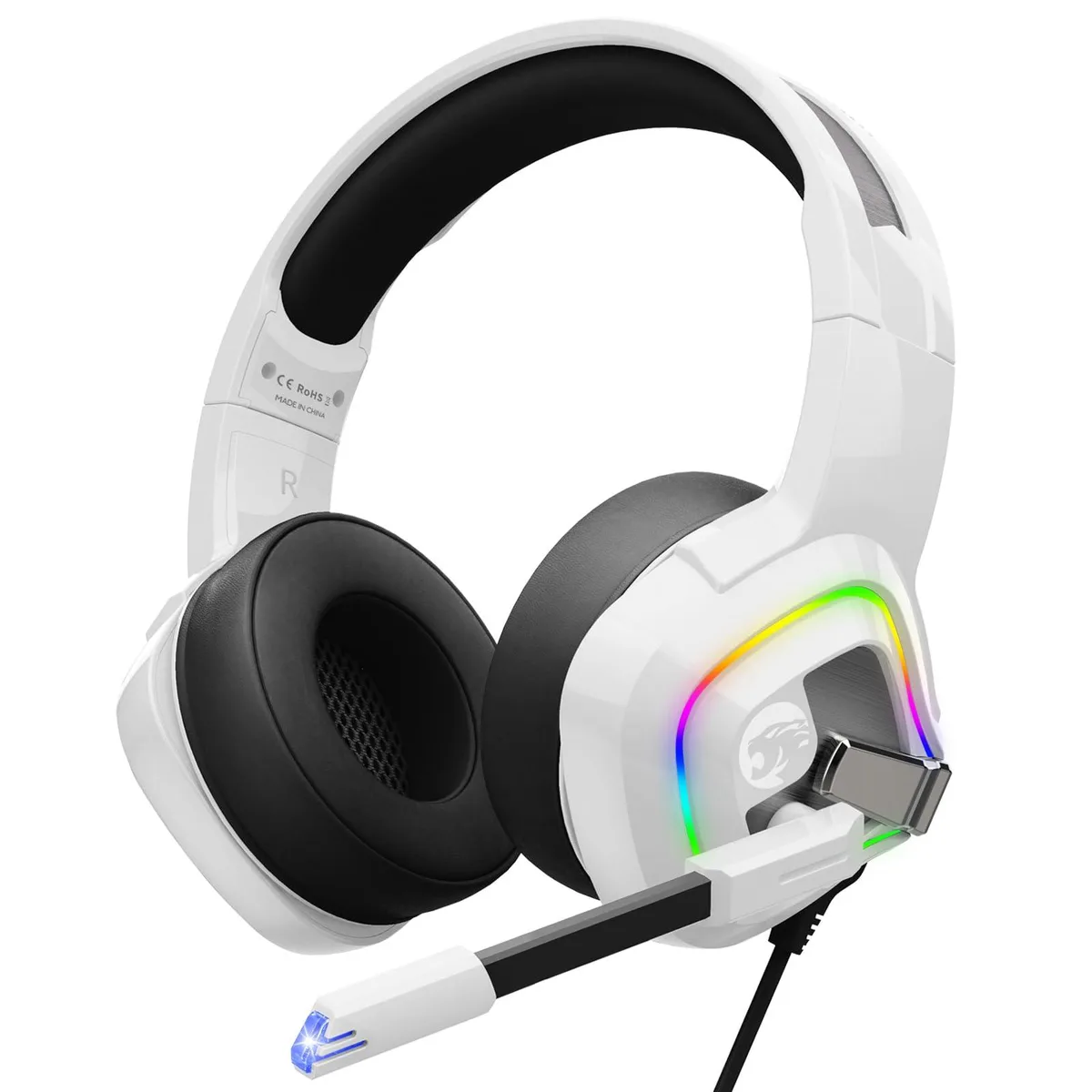  ZIUMIER Z66 White Wired Gaming Headset 50mm 3.5mm 300g — product photo