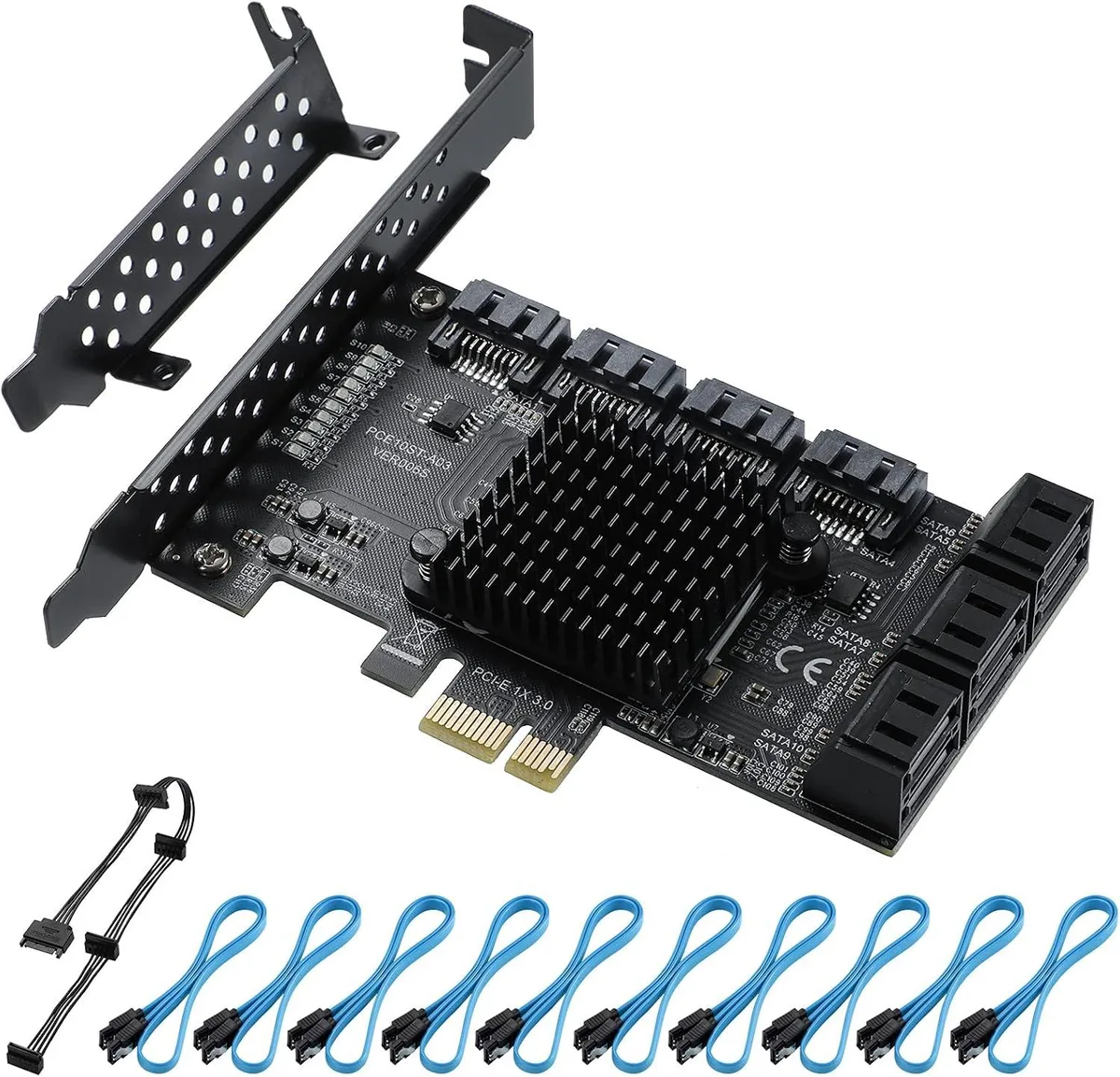 LSI LSI ASM1166 10 Port SATA 3.0 PCIe Network Card — product photo