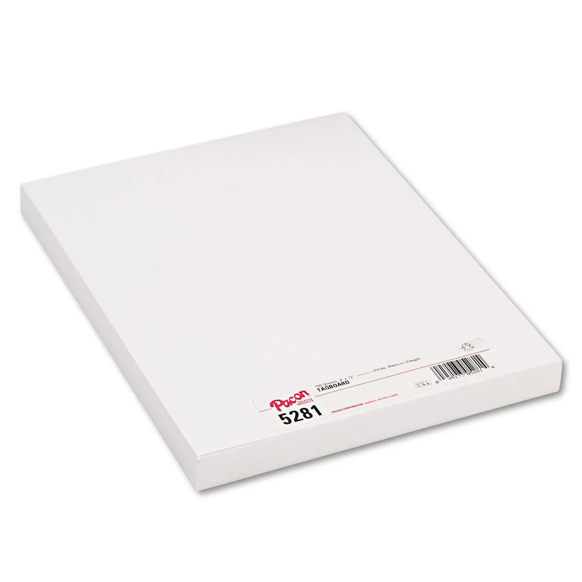 Pacon Corporation Pacon Corporation 5281 White Tagboard 12 x 9 100 Pack accessory — product photo