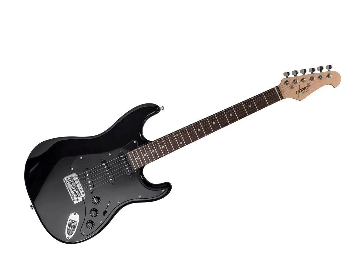 Monoprice Inc. Monoprice Inc. 610160 Indio Cali Classic Electric Guitar Black With Gig Bag — product photo