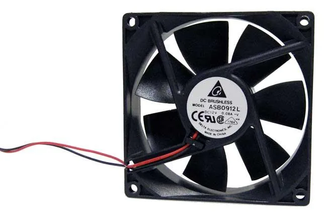 DELTA DELTA ASB0912L 92mm 12V 2100 RPM 37 CFM 25 dBA Sleeve 2-Wire — product photo