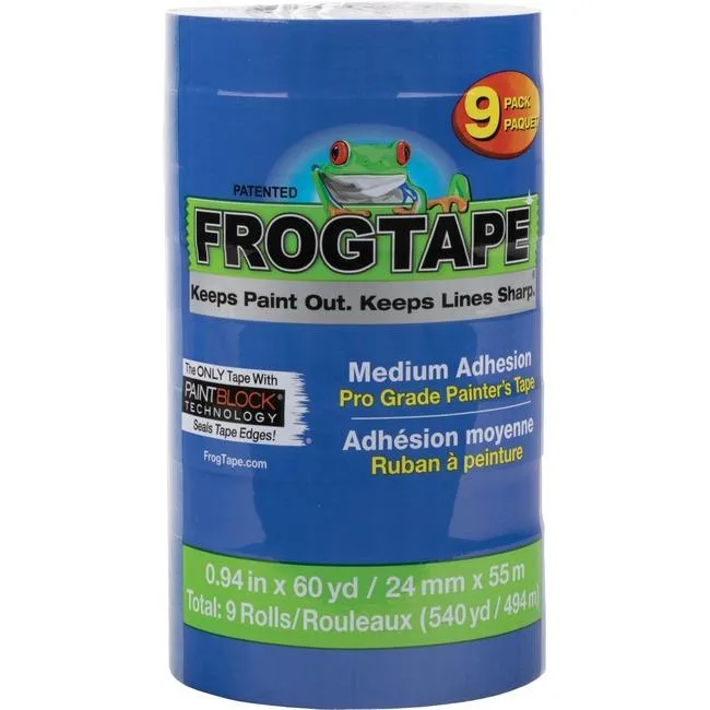ShurTech Brands ShurTech Brands 242751 FrogTape Pro Grade Blue Painter's Tape .94 in x 60 yds 9-pack — product photo
