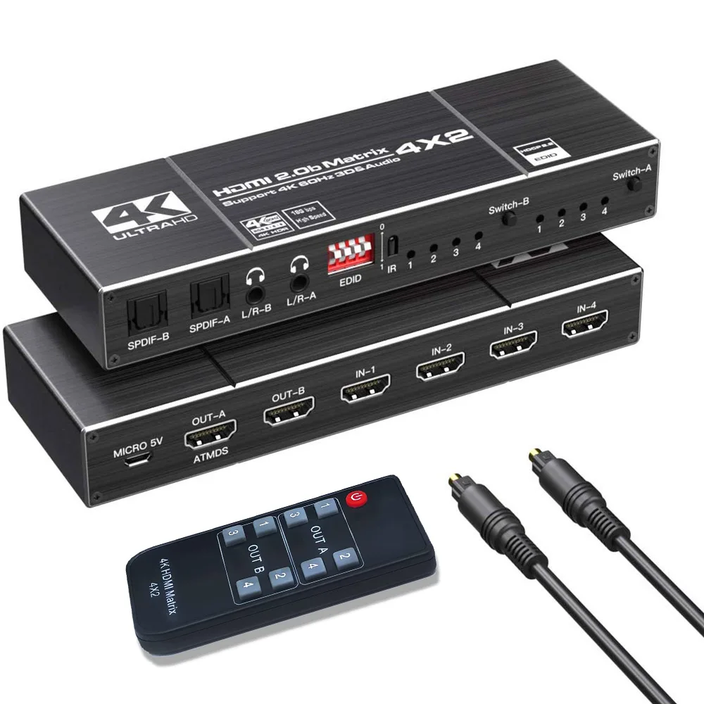 SMA SMA 4K 60Hz 4x2 HDMI Matrix Switch Audio — product photo