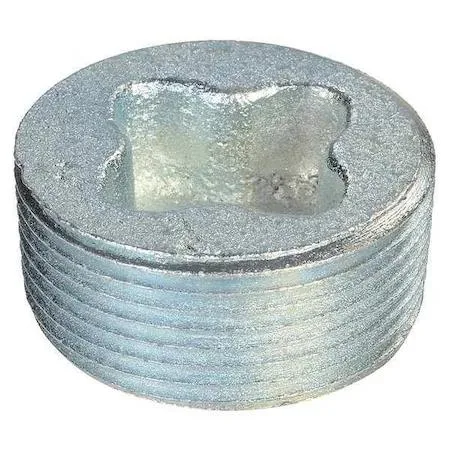 Threaded malleable iron conduit plug with galvanised finish