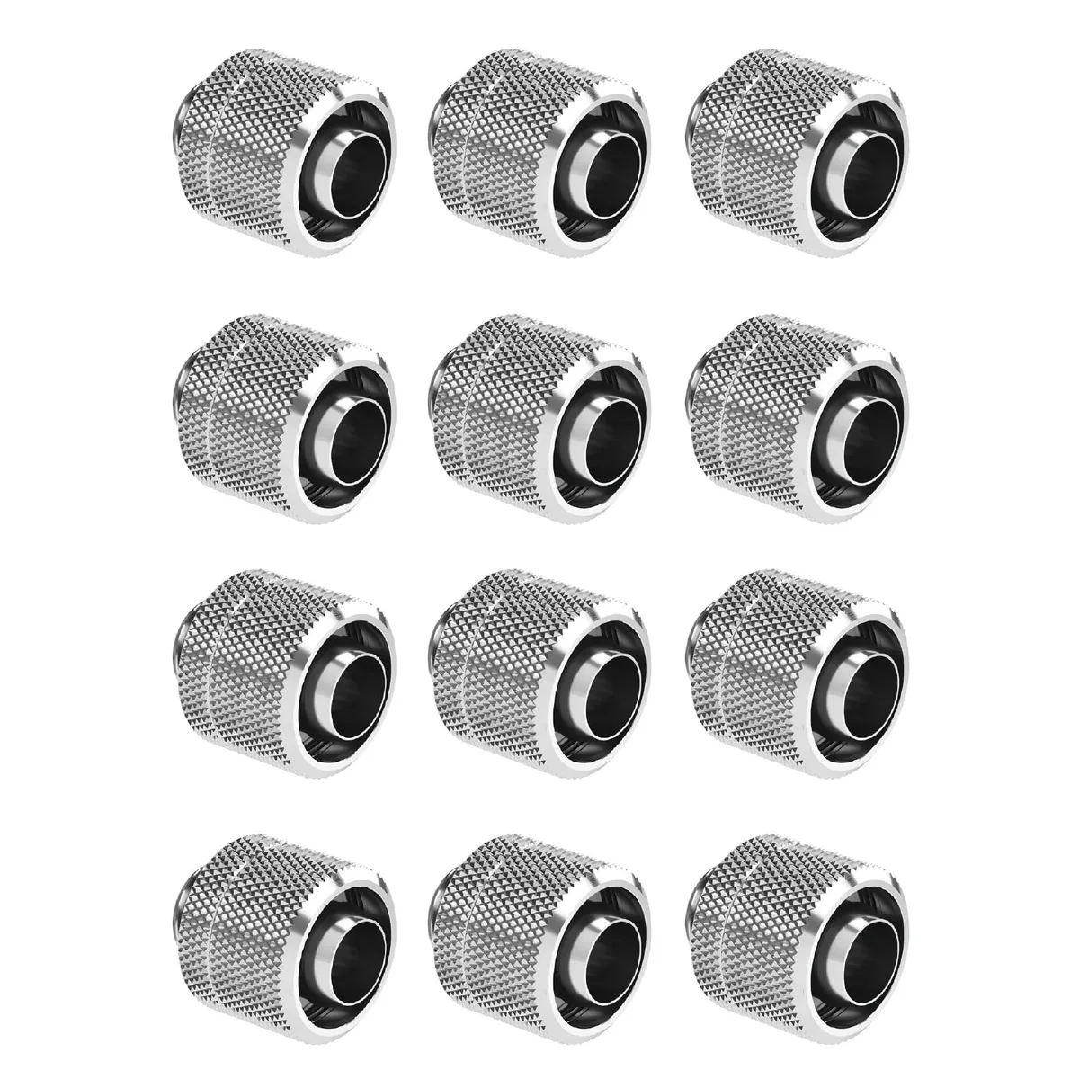 greenDracaena greenDracaena G1/4" to 3/8" ID 1/2" OD Compression Fitting 12 Pack Silver — product photo