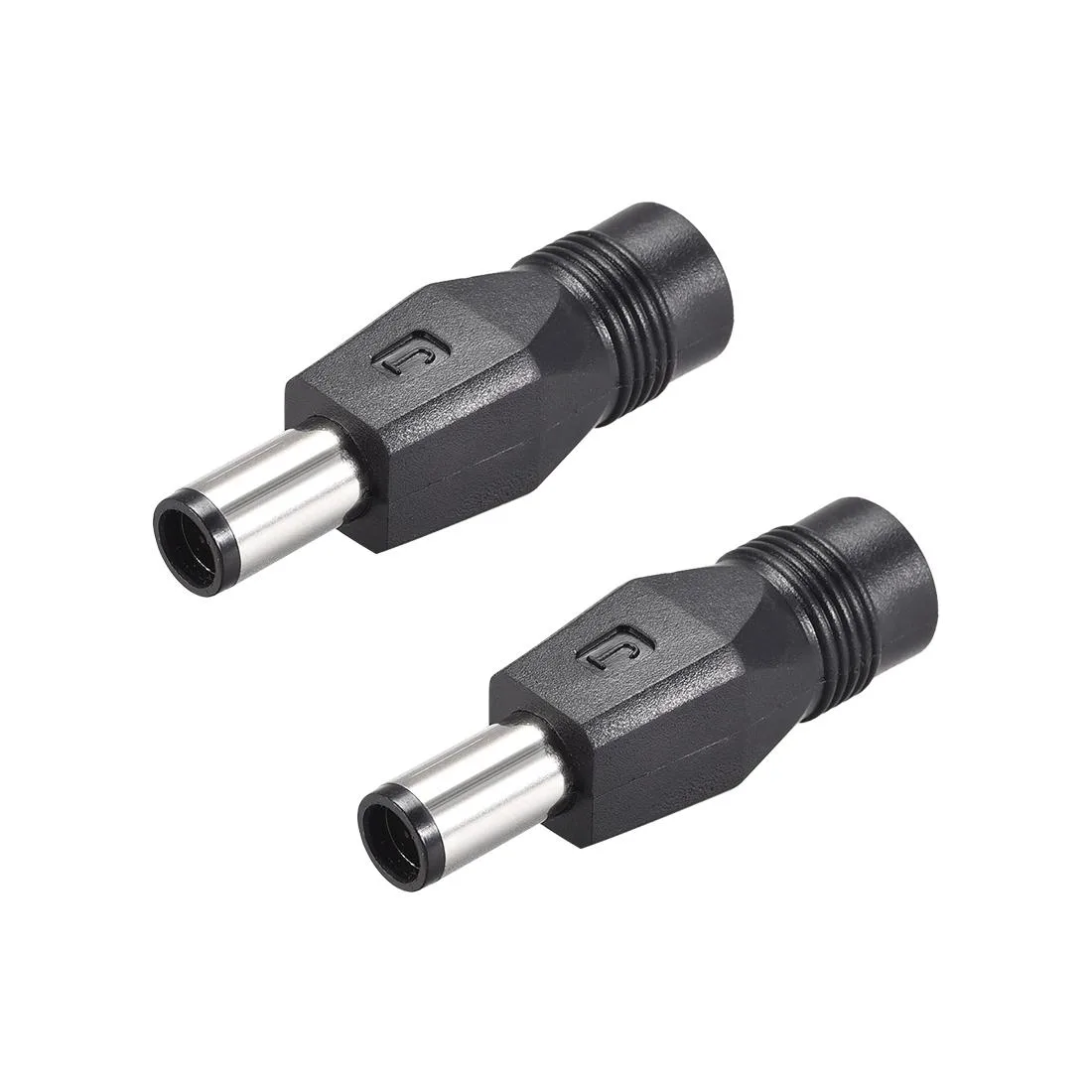 Unique-Bargains Unique-Bargains 2pcs DC Power Adapter 7.4mm x 5.0mm Male to 5.5mm x 2.1mm Female Black — product photo