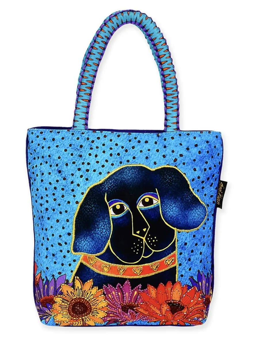 Sun 'N' Sand Sun 'N' Sand Laurel Burch Matisse in Flowers Black Lab Dog Medium Tote — product photo