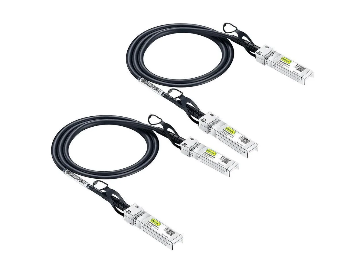 10Gtek 10Gtek SFP-H10GB-CU1M 10G SFP+ DAC passive twinax cable 3.28 ft 2-pack — product photo