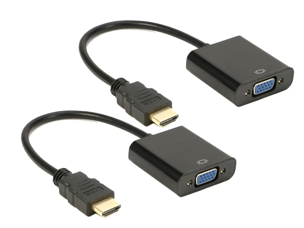 iXever iXever HDMI to VGA Audio Video Converter 2Pack Black — product photo