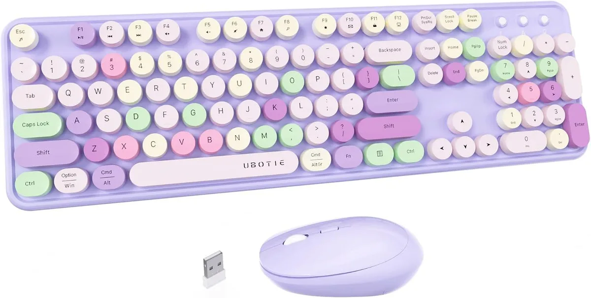 usbroway usbroway Wireless Gaming Keyboard Purple-Colorful — product photo