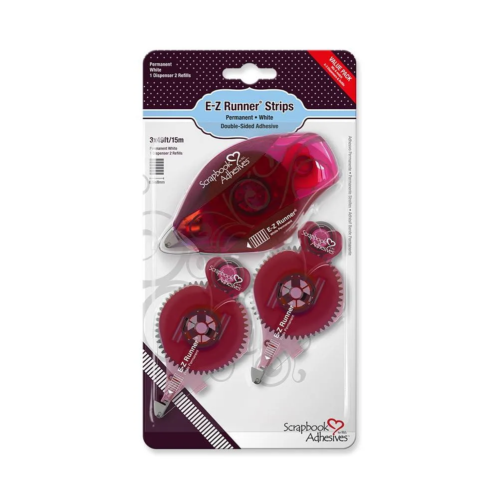  Scrapbook Adhesives 01231 E-Z Runner Permanent Refillable Dispenser Value Pack 49 ft — product photo