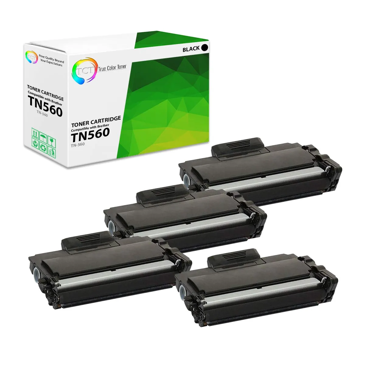 True Color Toner True Color Toner TN560 Black Toner Cartridge 4 Pack — product photo