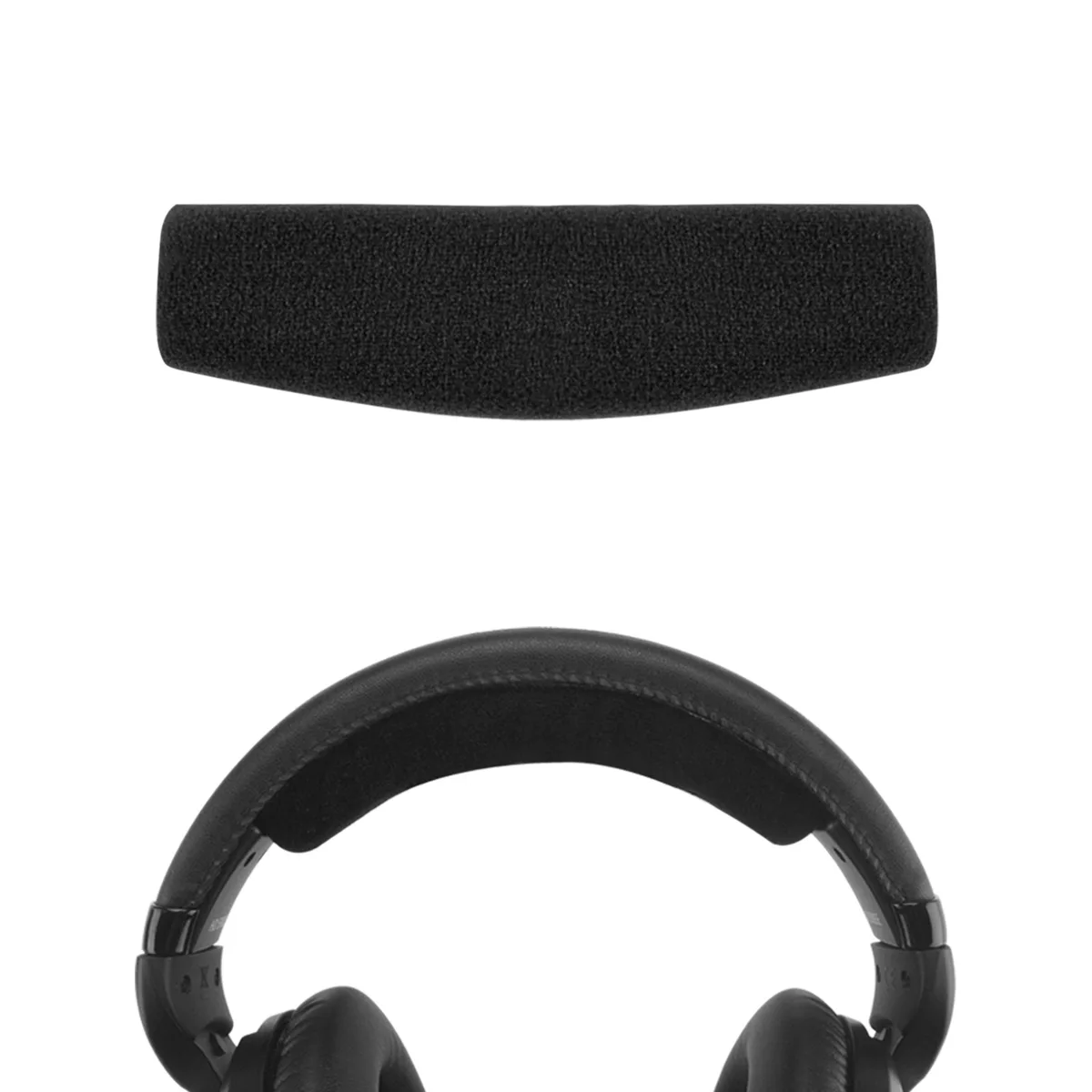 Geekria Geekria Velour Headband Pad for Sennheiser HD 515/518/555/558/569/595/598CS (Black) — product photo