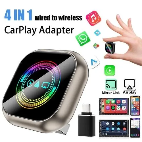 NShi NShi 4-in-1 Wireless CarPlay Adapter Bluetooth 5.3 2.4/5.8GHz — product photo