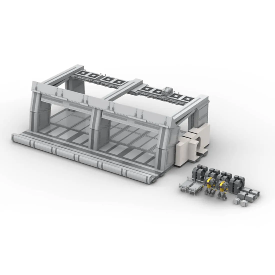 ZITIANYOUBUILD ZITIANYOUBUILD MOC-117944 Sci-fi Fighter Hangar 4751PCS Educational Building Set — product photo