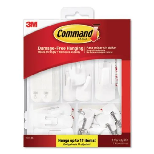 54-piece Command hook and strip variety kit in assorted sizes