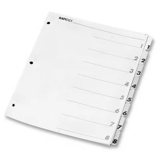 Sparco Products Sparco Products 5853 Index Dividers 8 Tabs 11" White — product photo