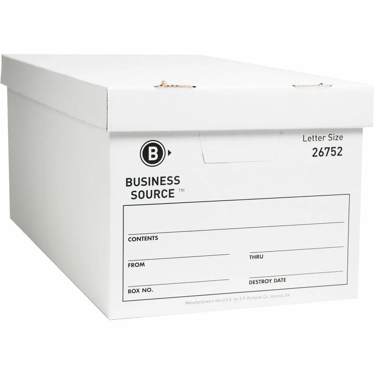 Business Source Business Source 26752 Storage Boxes 12"x24"x10" 500 lb 12/CT White — product photo