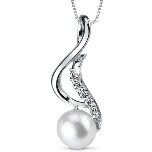 Oravo Oravo 7.0mm Freshwater White Pearl Pendant Sterling Silver 18in — product photo