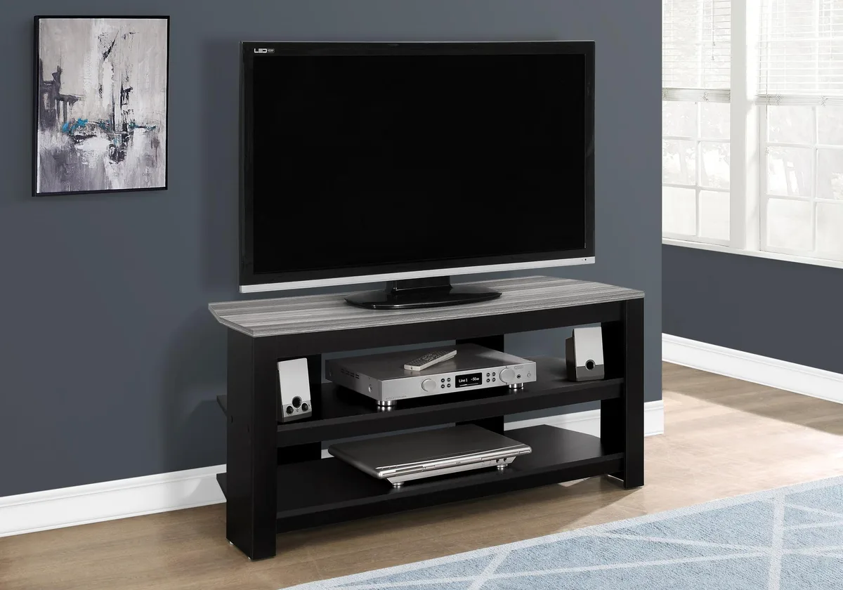 tuphen tuphen 42 Inch TV Stand Black Grey 16x20 Inch — product photo