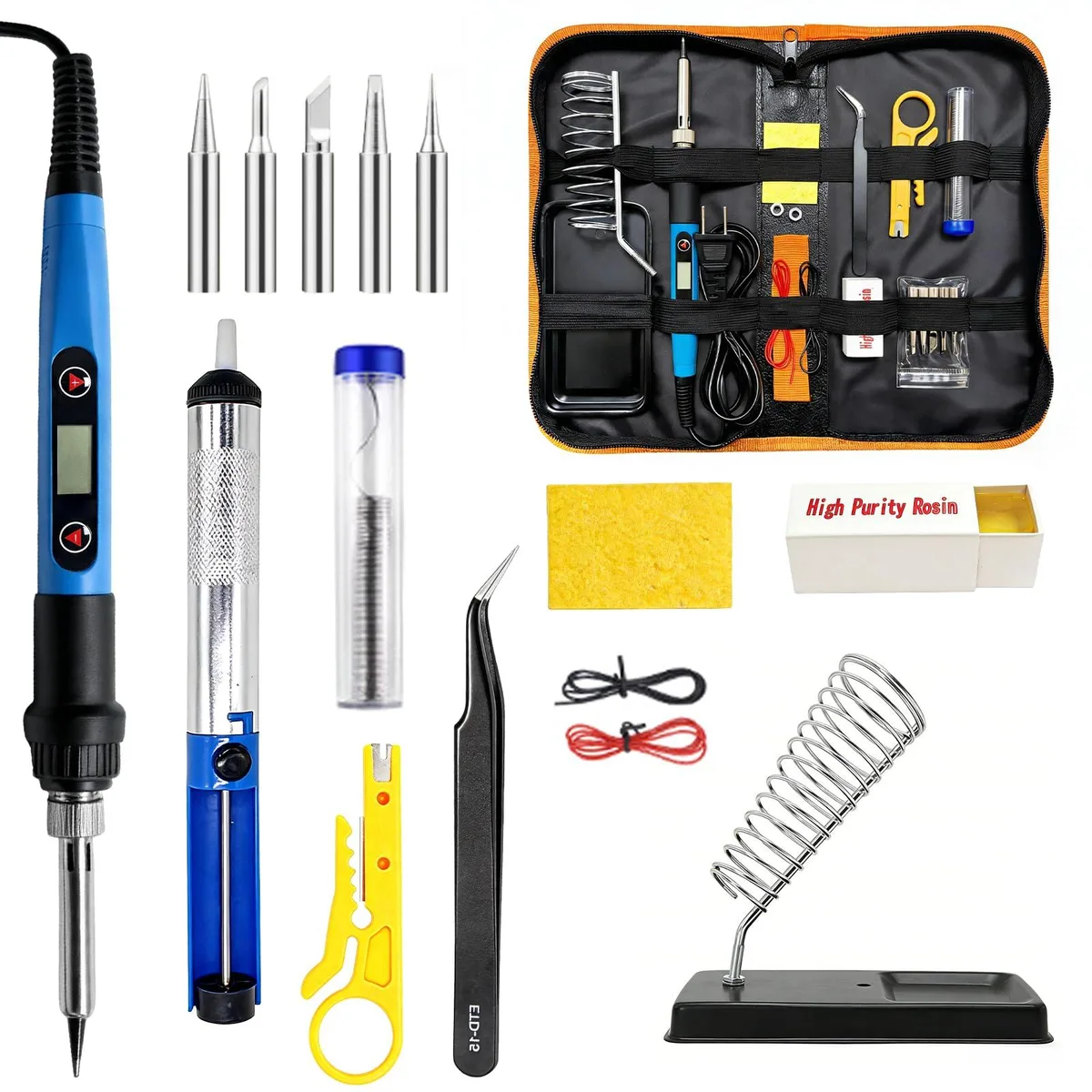 13-in-1 Soldering Iron Kit 90W LED Display 180-500°C — product photo