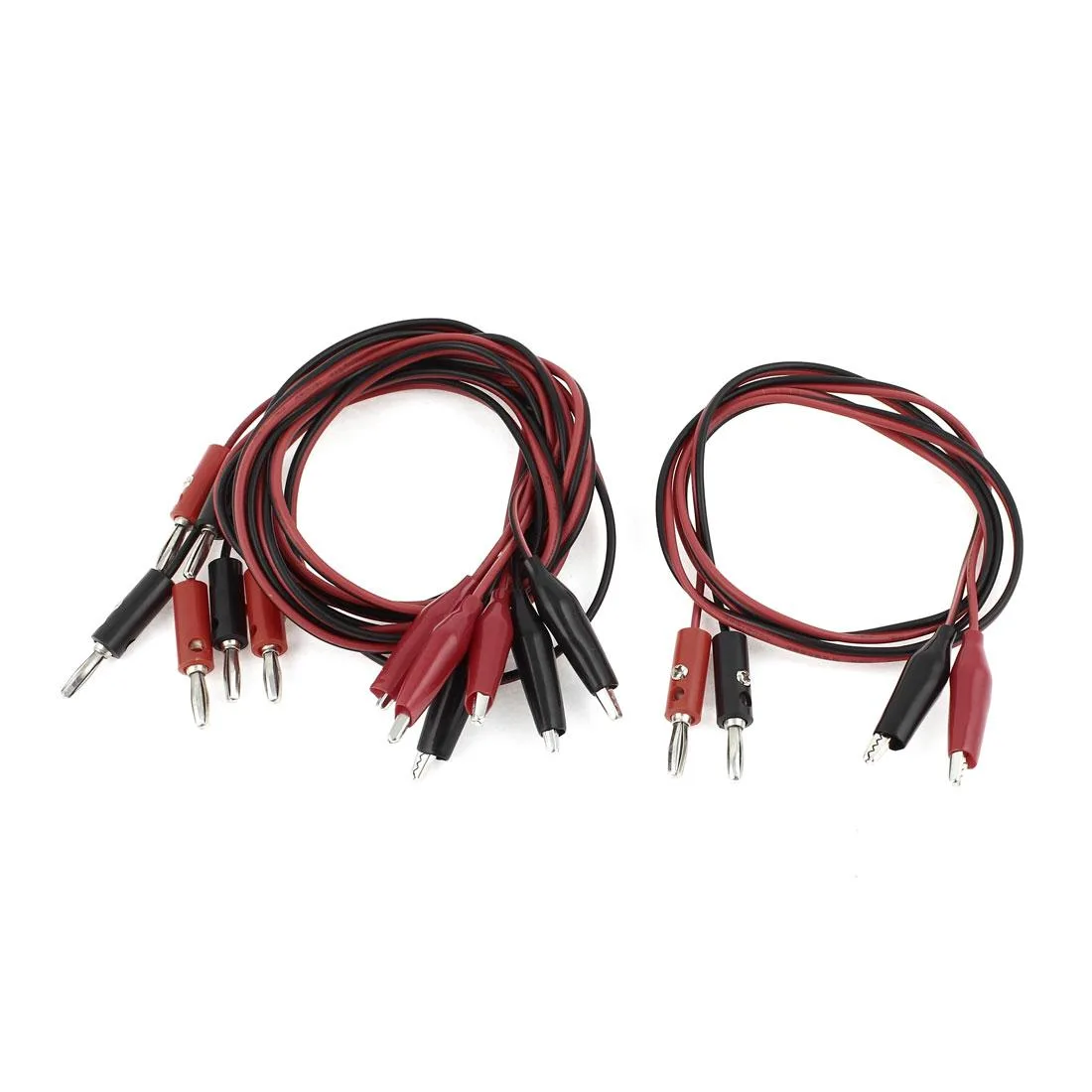 Unique-Bargains Unique-Bargains 4pcs 97cm Double Banana Male Plug to Dual Metallic Alligator Clip Tester Cable — product photo