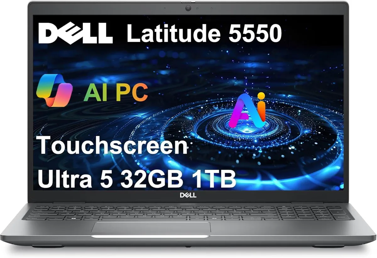 DELL DELL Latitude 5550 business laptop 15.6" FHD Touchscreen Intel Core Ultra 5 135U 32GB 1TB NVMe — product photo
