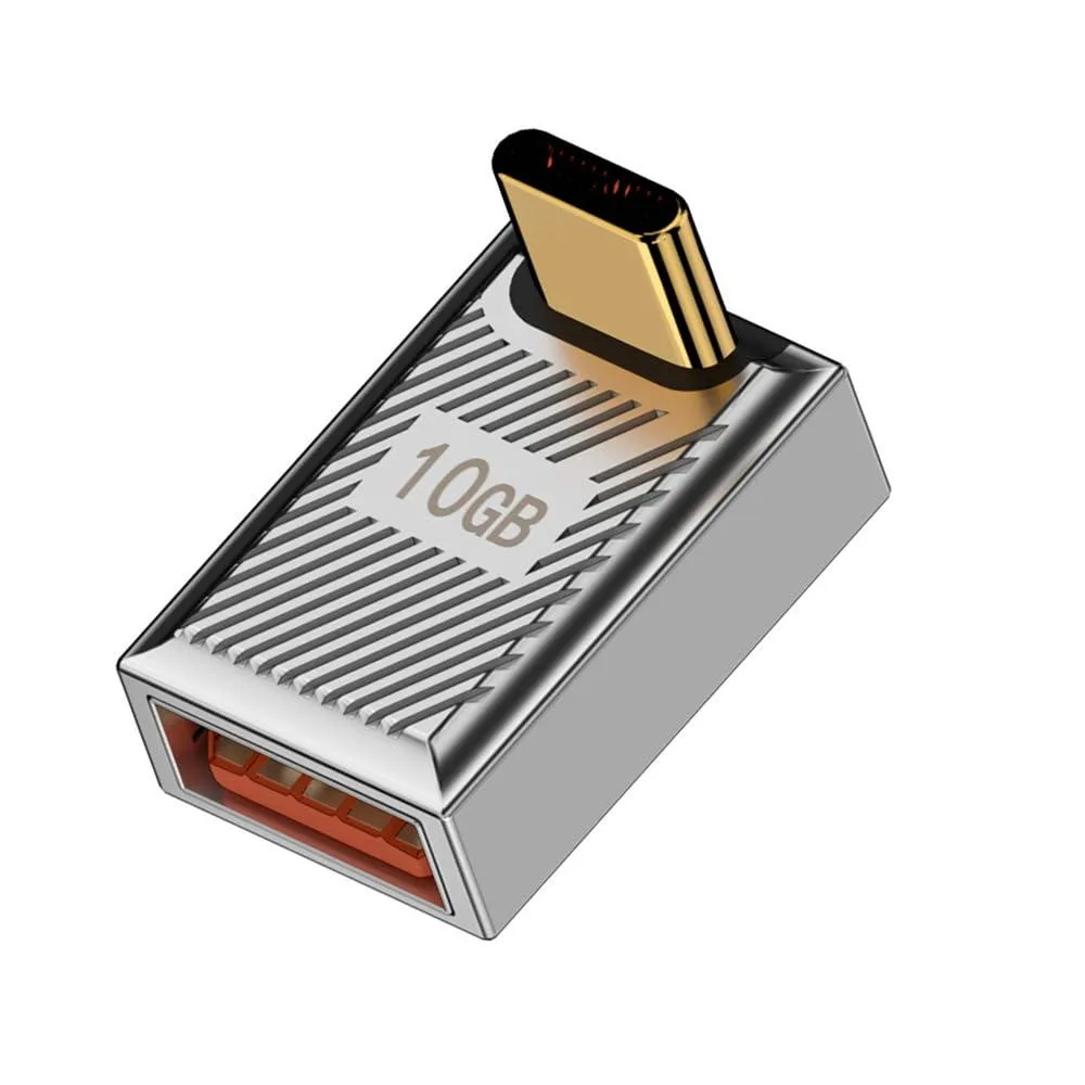 Fervit Fervit USB-C 3.1 Male to USB 3.0 Female 10Gbps 120W Angled Power Adapter Mecha Cyberpunk — product photo