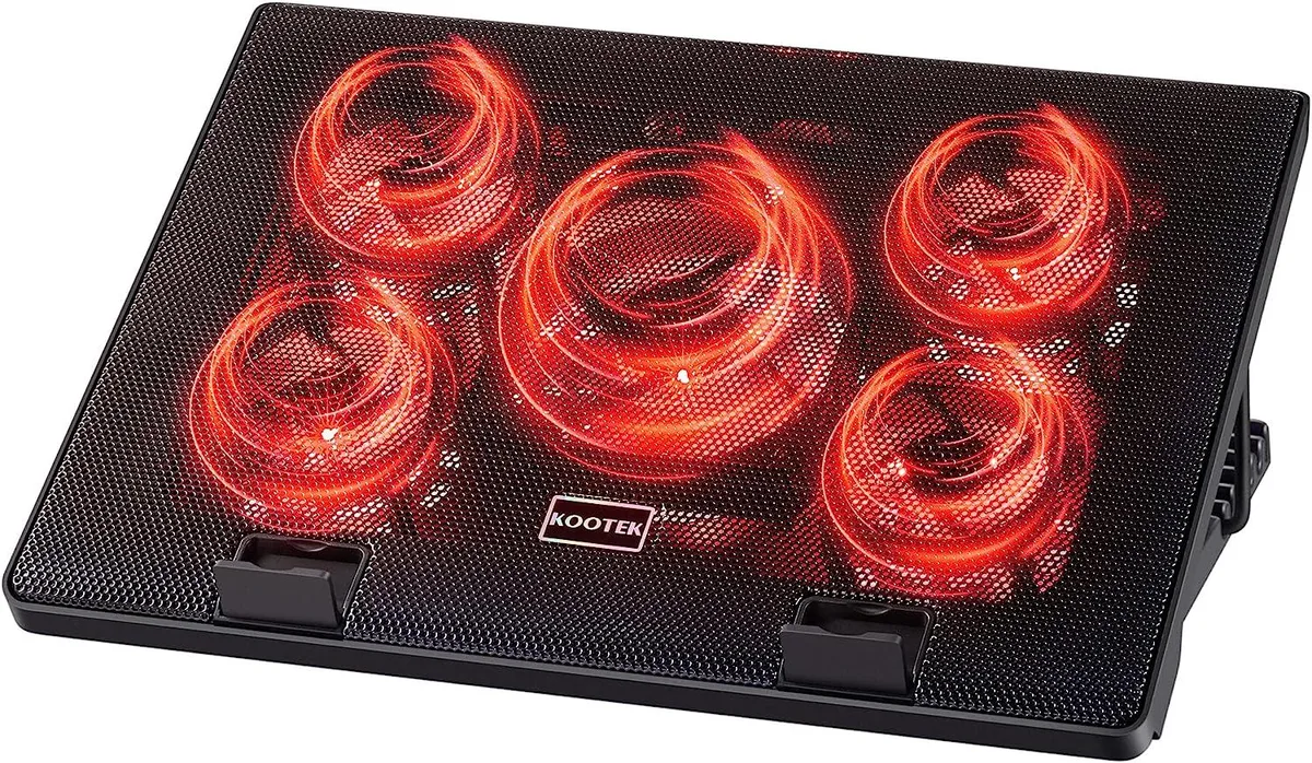 Corn Electronics Corn Electronics Laptop Cooling Pad 5 Fans Red 12-17.3 Inch — product photo