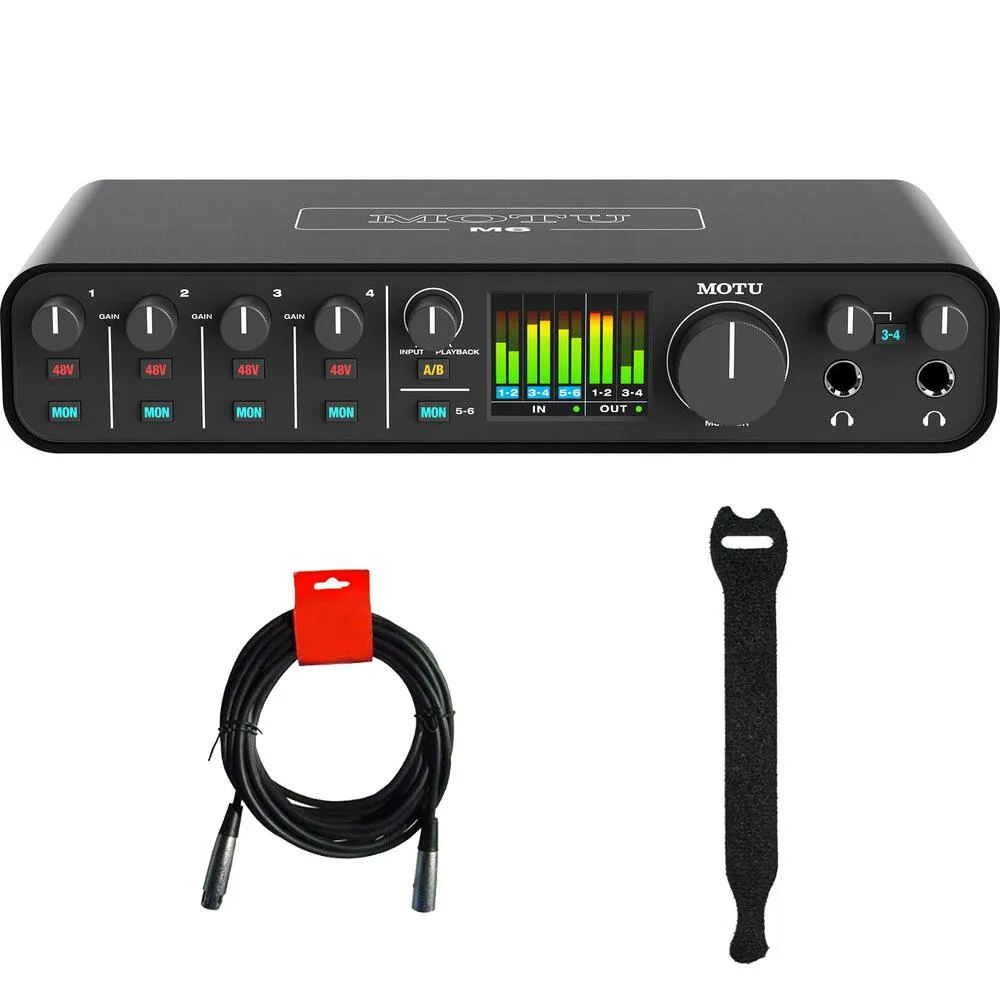 Motu MOTU M6 Desktop 6x4 USB-C Audio-MIDI Interface Bundle — product photo