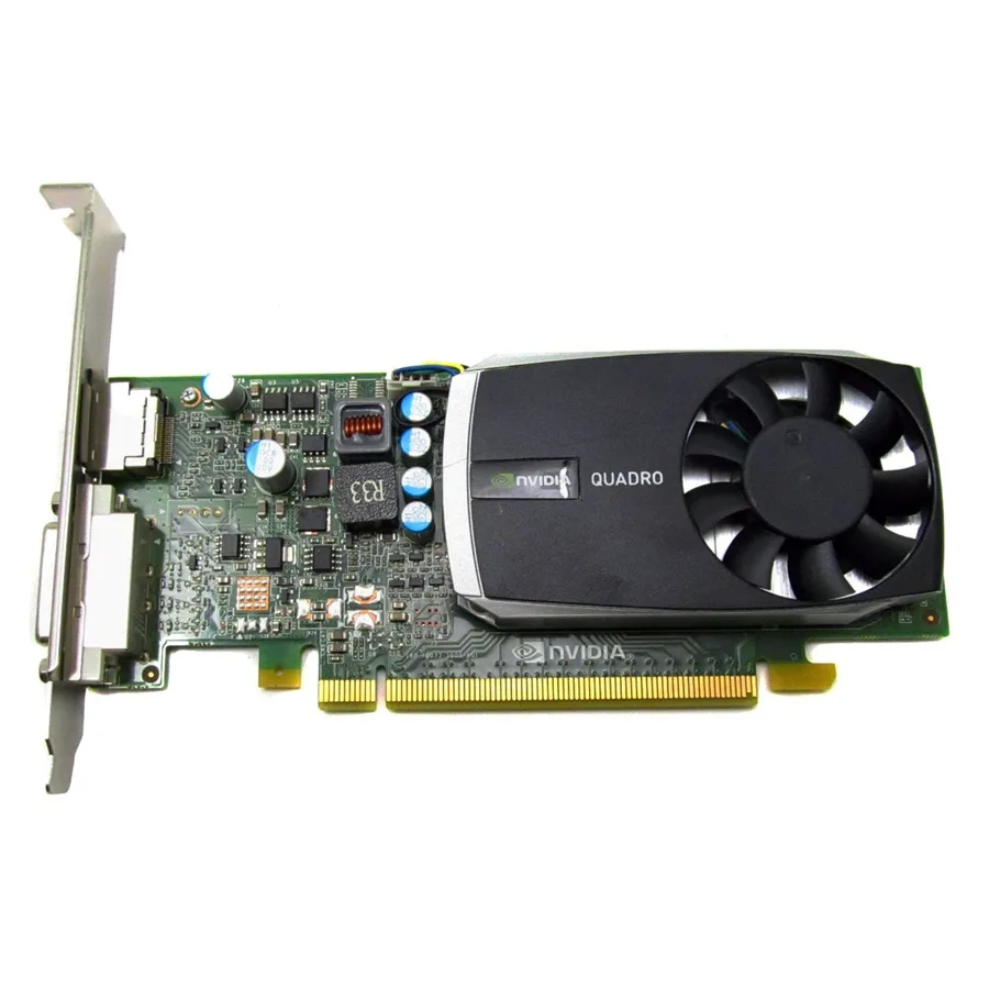 HP HP 5.0 NVIDIA Quadro 600 1GB DDR3 workstation graphics card — product photo