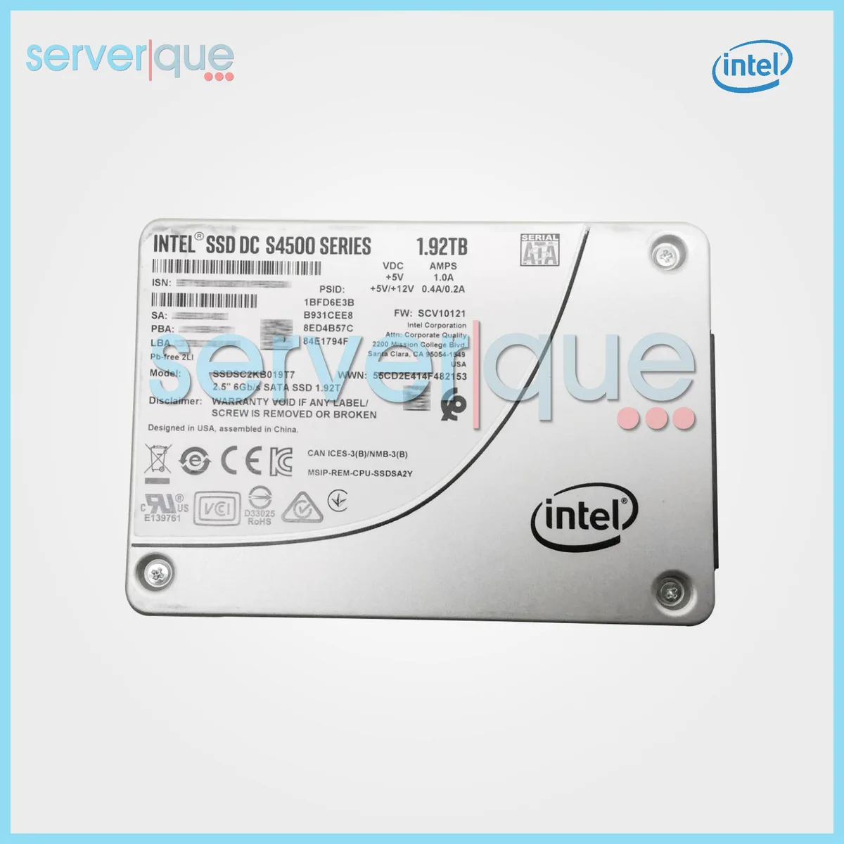 Intel Intel DC S4500 1.92TB SATA 2.5" internal SSD — product photo