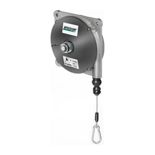Silver die-cast aluminium housing with steel cable and spring clip