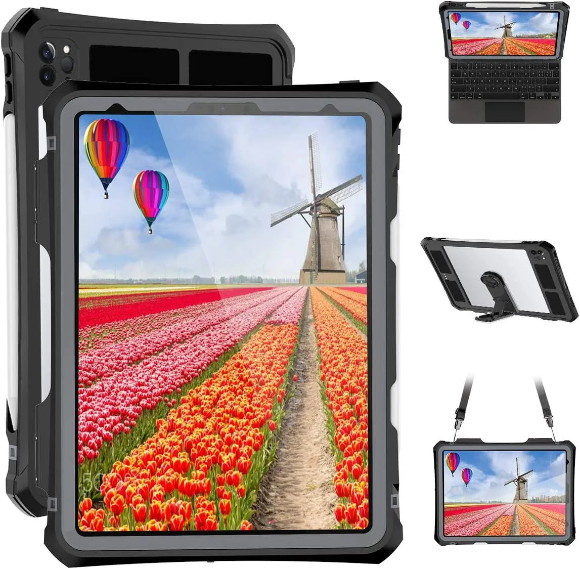 Werleo Werleo Waterproof Case for iPad Pro 11 inch 2020 2021 2022 Black — product photo