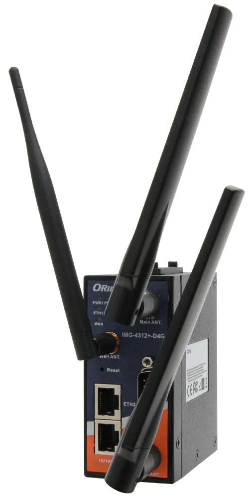 ORing ORing IMG-4312D+-D4G_US Industrial 4G LTE Gateway Wi-Fi RS-232/422/485 device server — product photo
