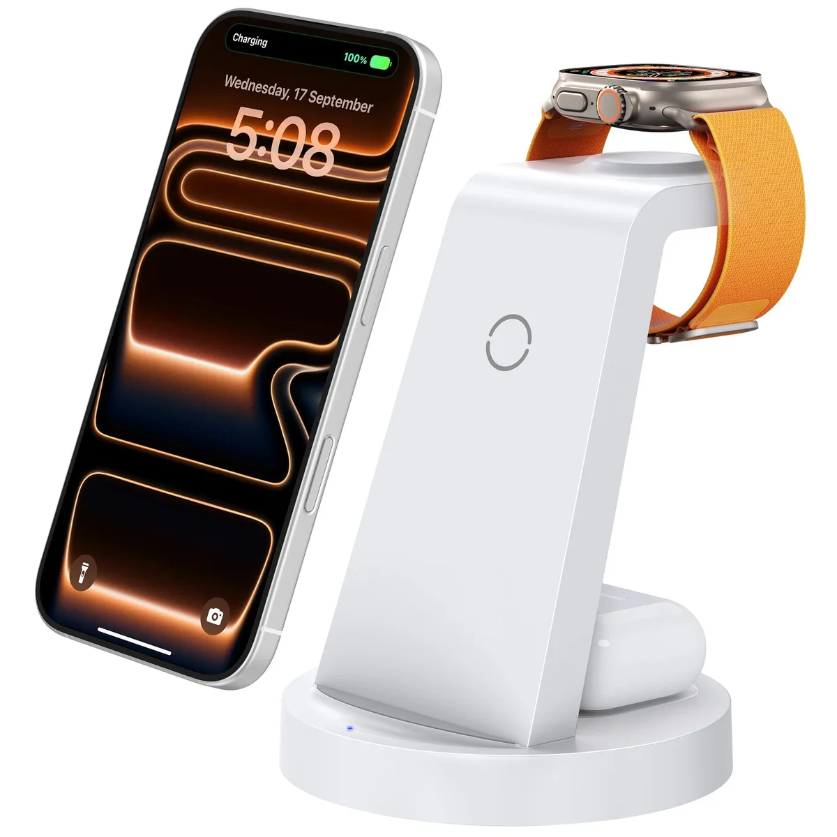  Anlmz CW350 3-in-1 Wireless Charging Station White — product photo