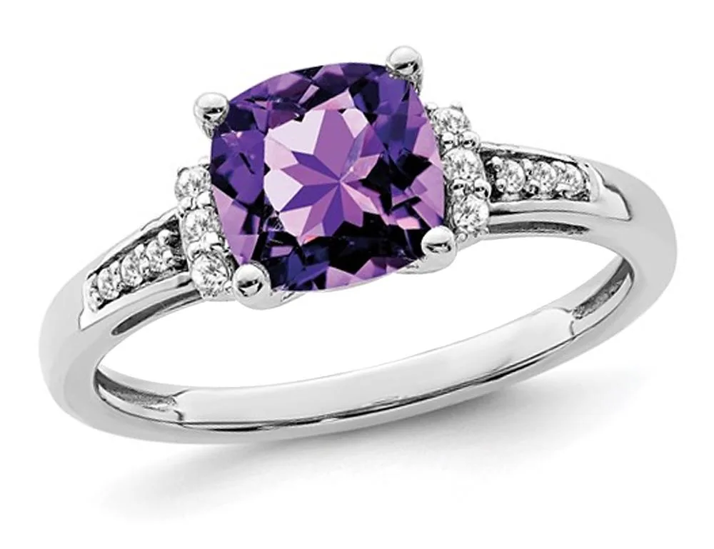 Gem &amp; Harmony Gem &amp; Harmony 1.75 ct Amethyst &amp; Diamond Ring 14K White Gold — product photo