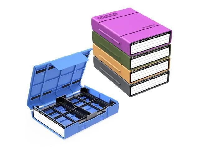 LORDWORLD LORDWORLD 5-Pack HDD/SSD Carrying Case 3.5/2.5in PHP25-5C — product photo