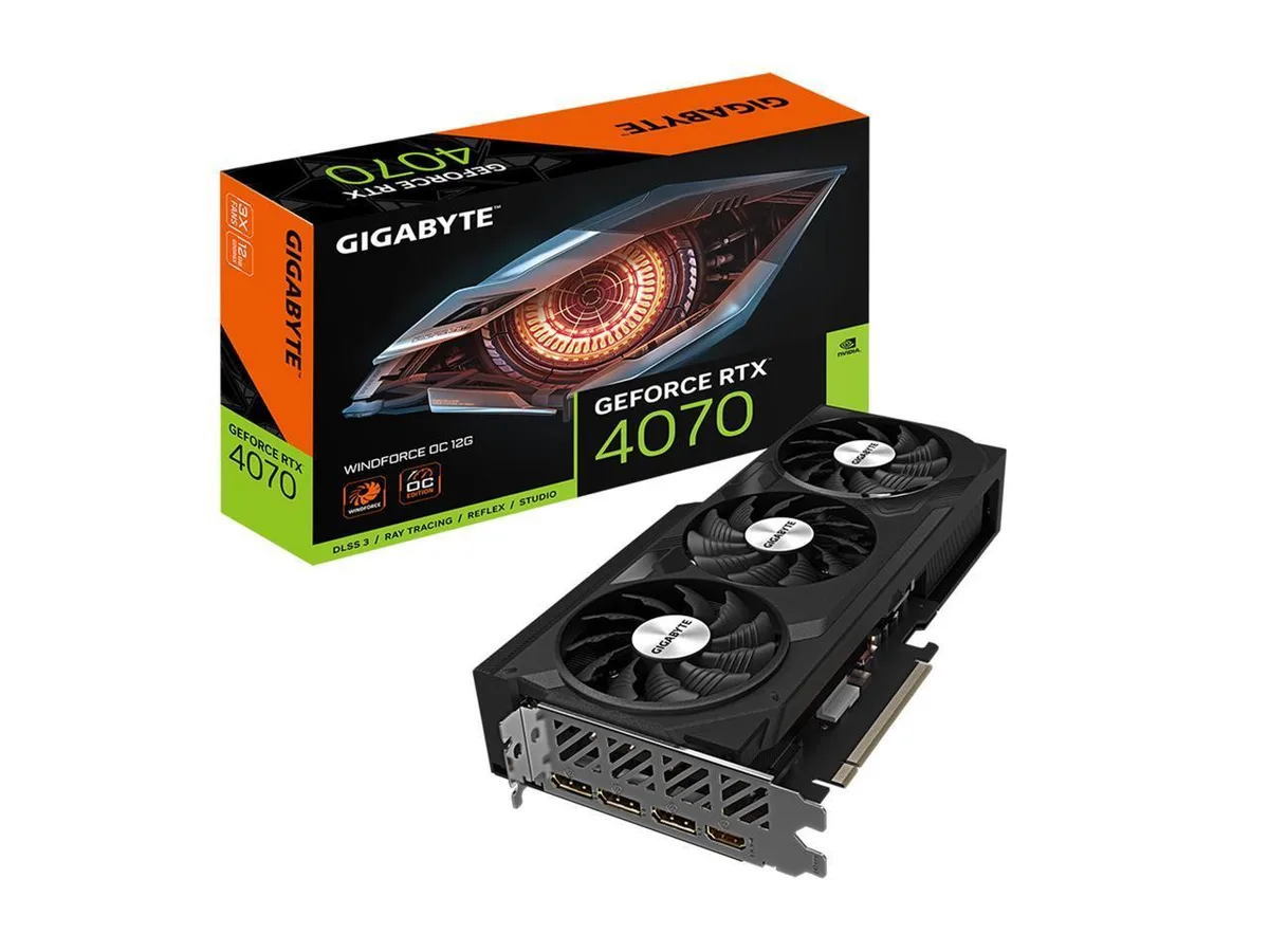 GIGABYTE GIGABYTE GeForce RTX 4070 Windforce OC 12GB GDDR6X graphics card — product photo