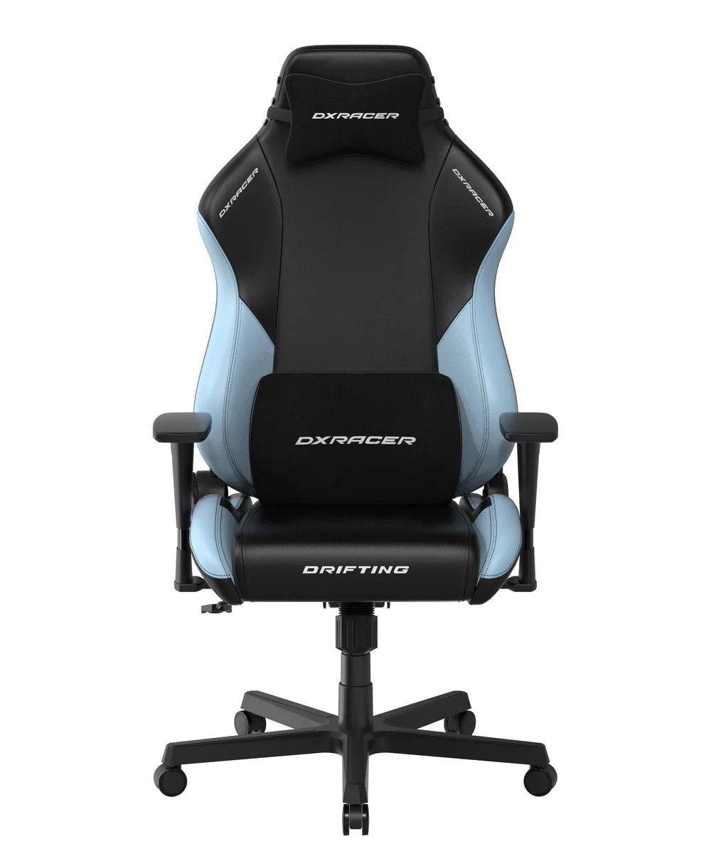 DXRacer DXRacer Drifting Series PU Leather Regular Black and Light Blue gaming chair — product photo