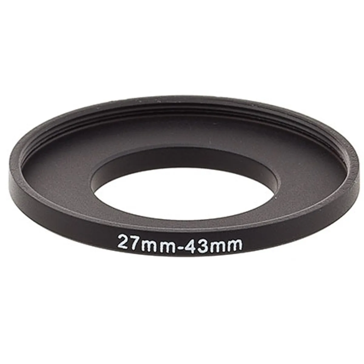 Thin black metal ring adapter 27mm to 43mm